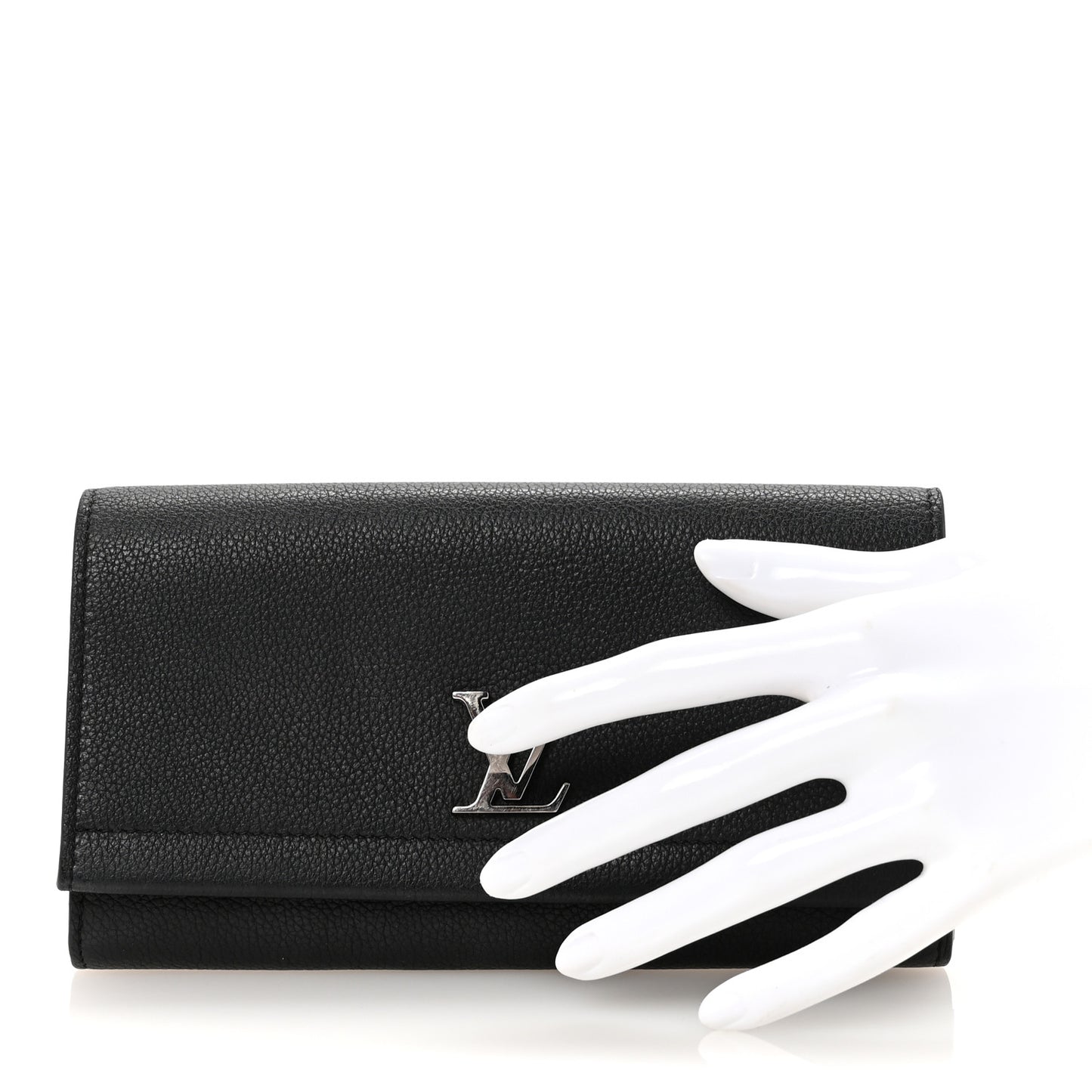 Calfskin Lockme II Wallet Black