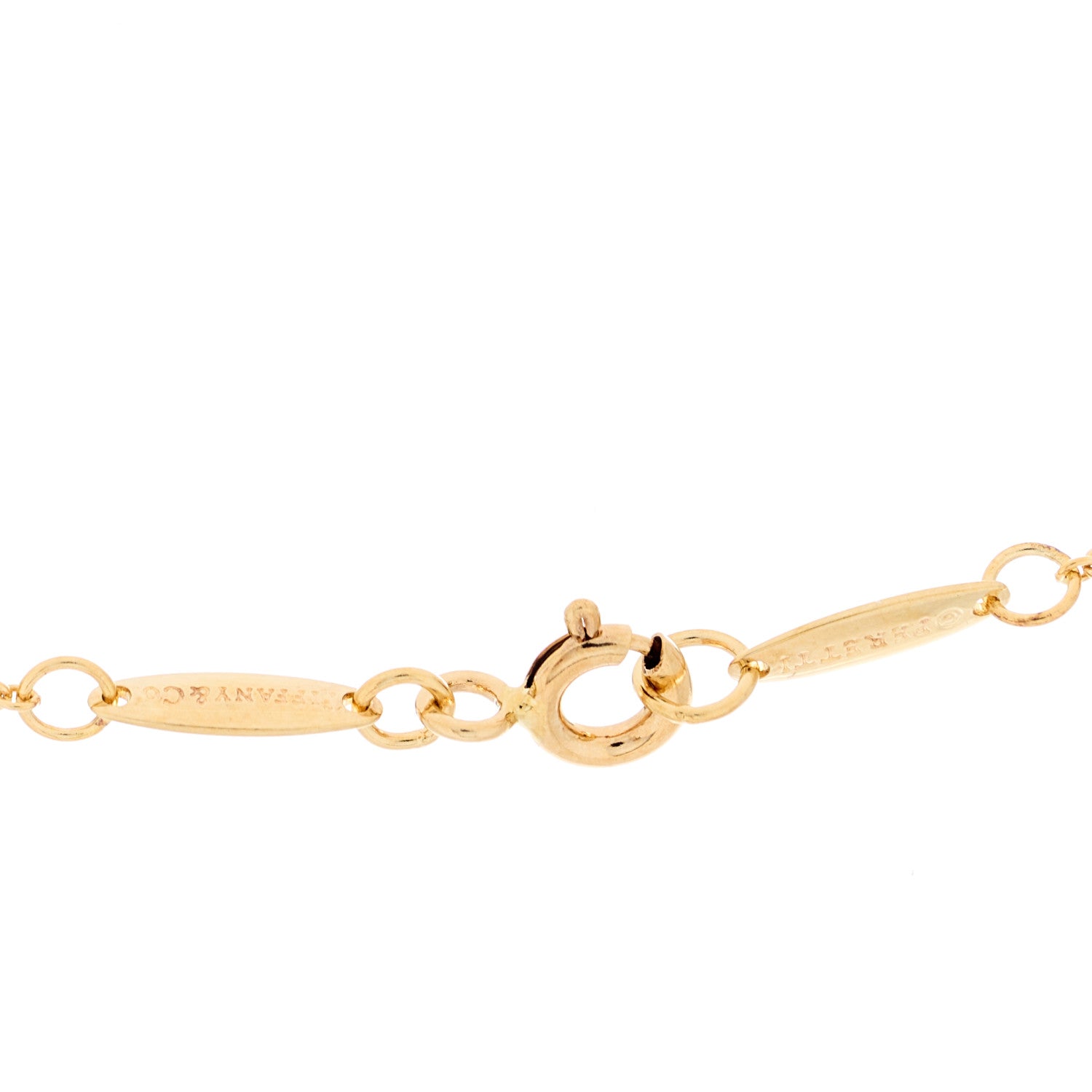 Tiffany 18K Yellow Gold 16mm Elsa Peretti Open Heart Pendant Necklace 6 of 7