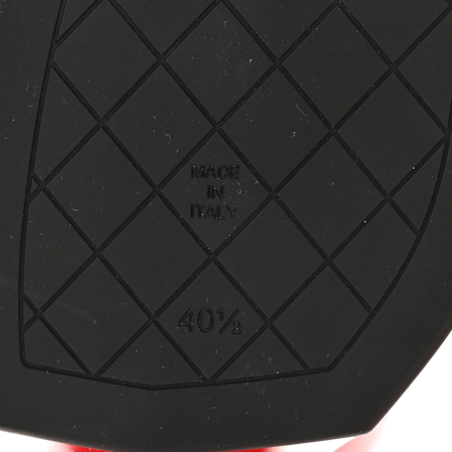 Crumpled Patent Lambskin Platform Sandals 40.5 Red