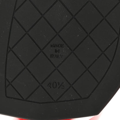 Chanel Crumpled Patent Lambskin Platform Sandals 40.5 Red 6 of 11