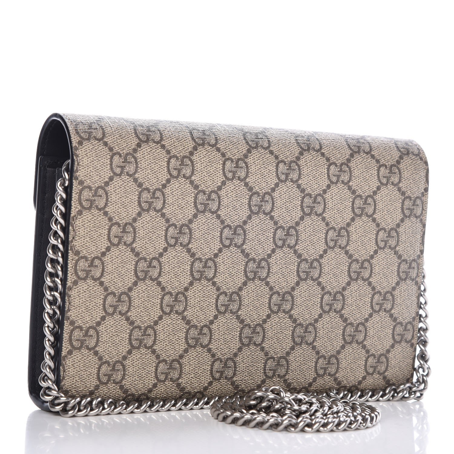 Gucci GG Supreme Monogram Mini Dionysus Chain Wallet Beige Black 3 of 7