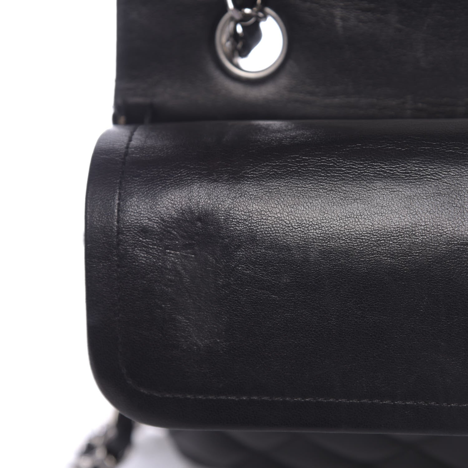 Chanel Lambskin Quilted Medium Double Flap Black 10 of 17