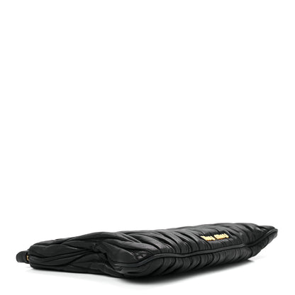 Miu Miu Nappa Matelasse Clutch Black 3 of 13