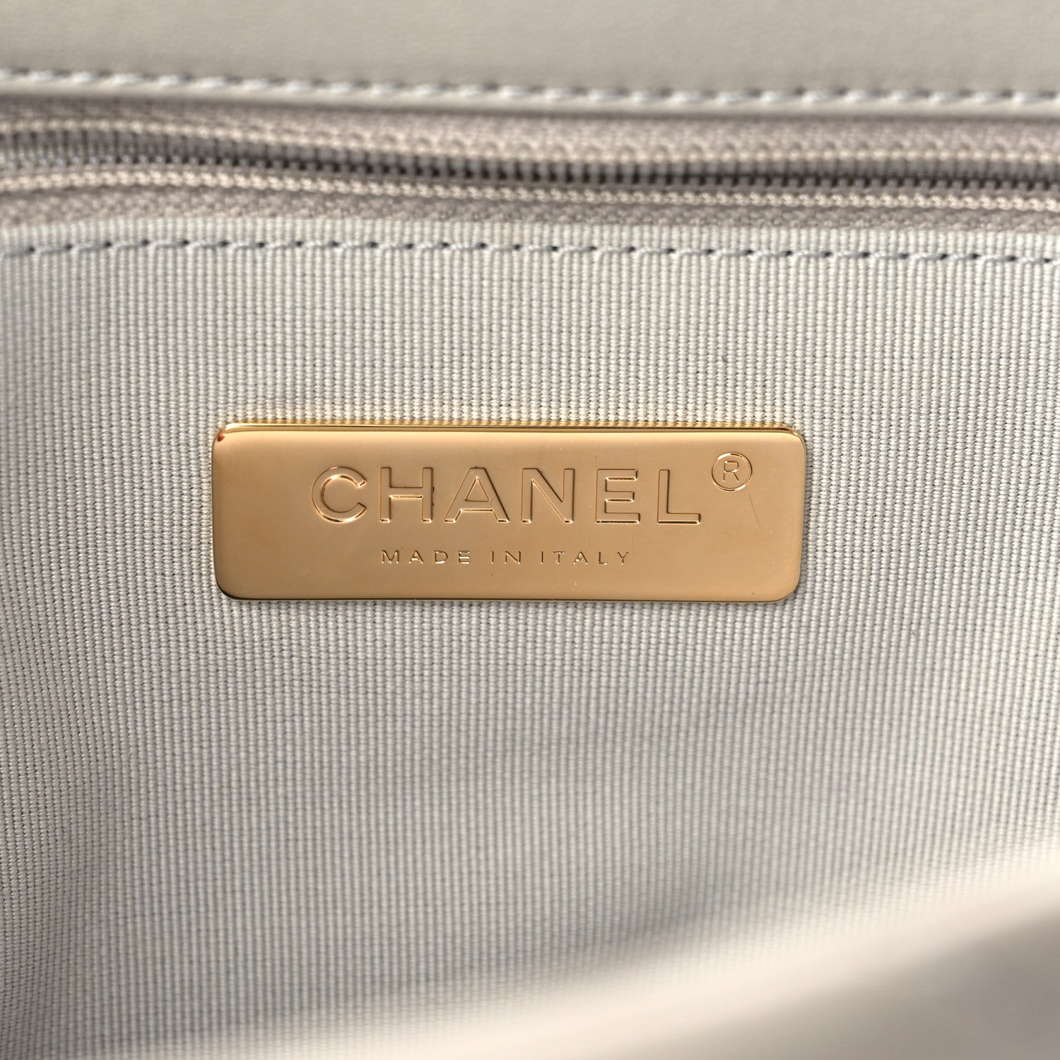 Chanel Goatskin Quilted Medium Chanel 19 Flap Grey 7 of 15