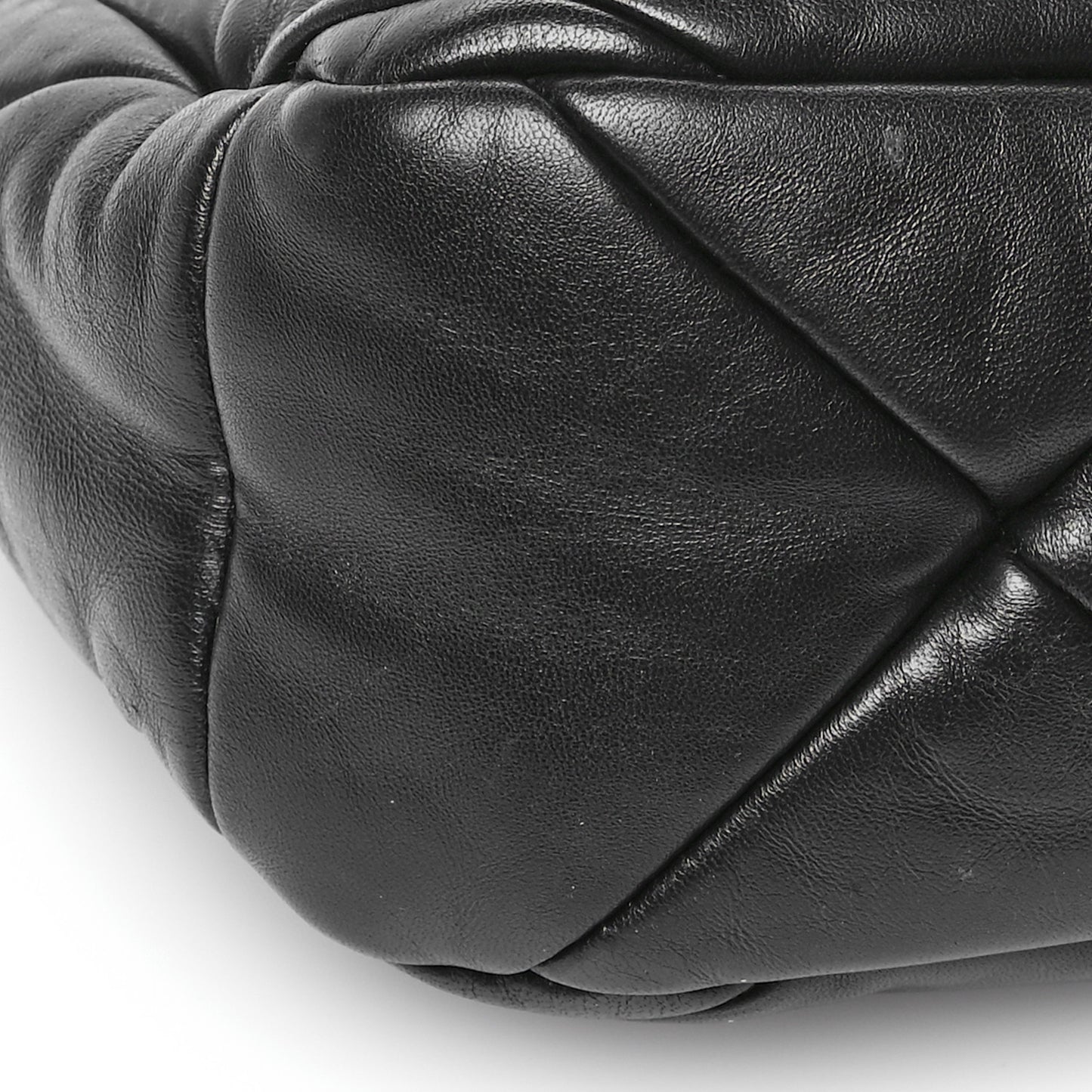 Nappa Triangle Quilted Patchwork System Bag Black