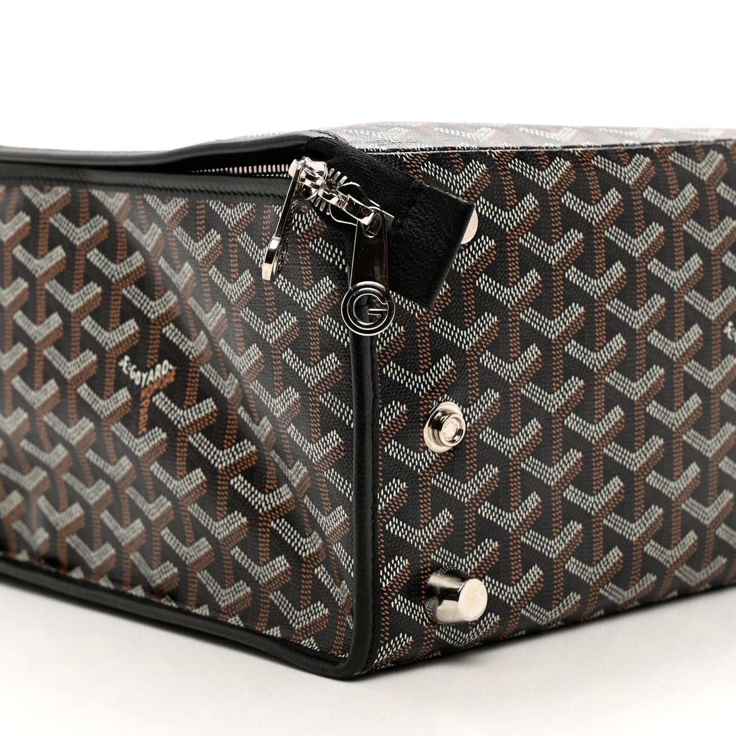 Goyardine Caravelle 50 Folding Suitcase Black