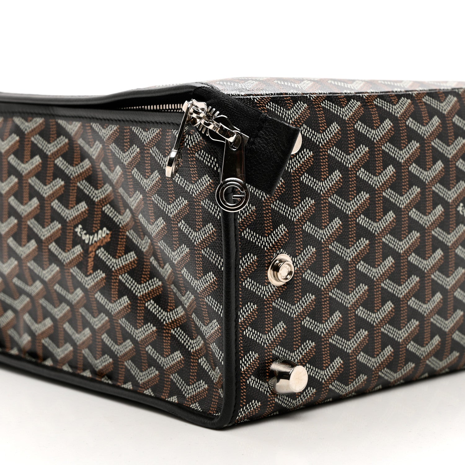 Goyard Goyardine Caravelle 50 Folding Suitcase Black 5 of 7
