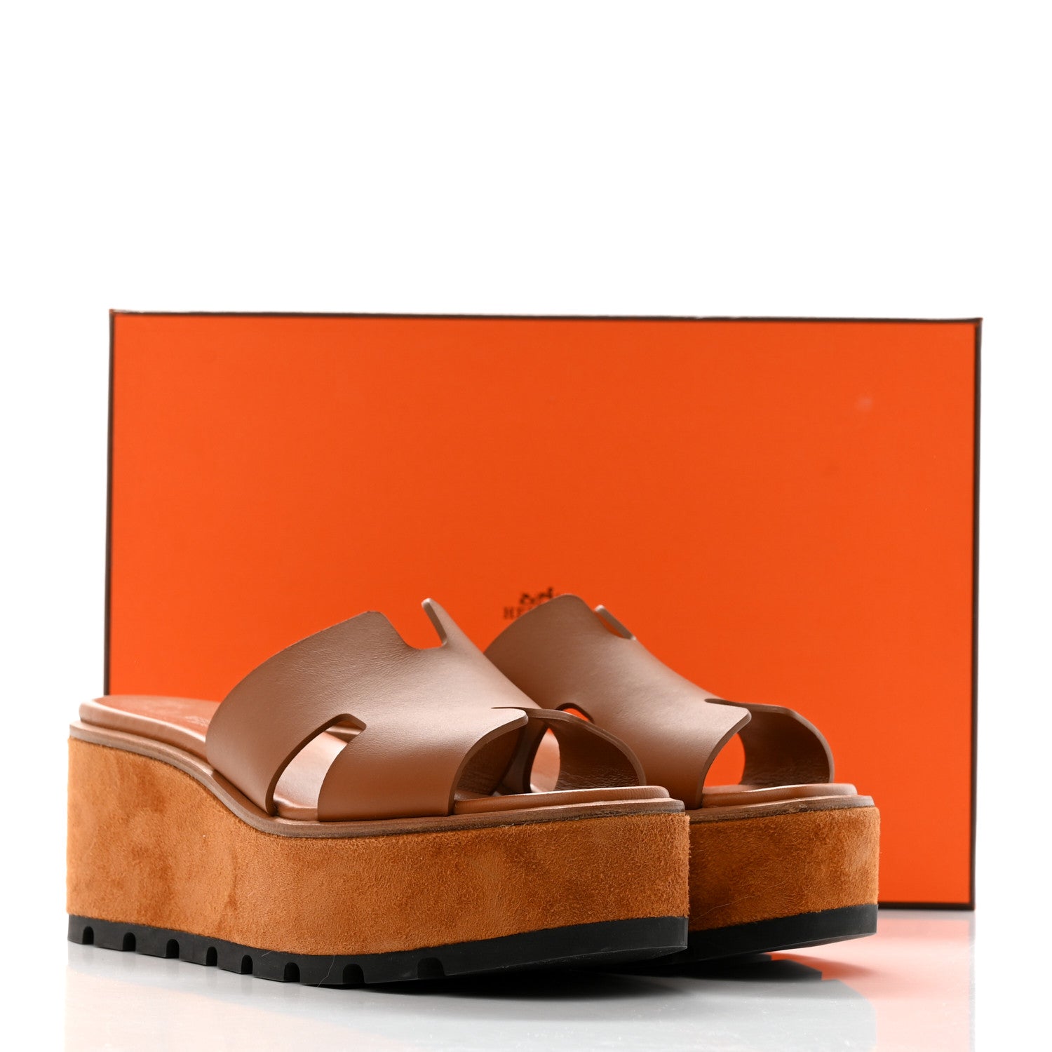 Hermes Calfskin Suede Eze 30 Sandals 36 Naturel 10 of 10