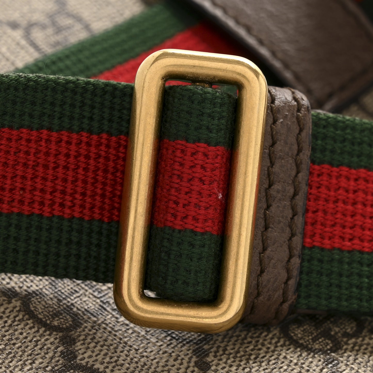 GG Supreme Monogram Neo Vintage Web Belt Bag Brown