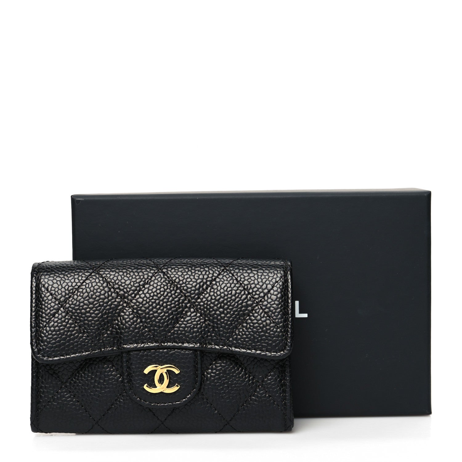 Chanel Caviar Quilted Flap Card Holder Wallet Black 12 of 12