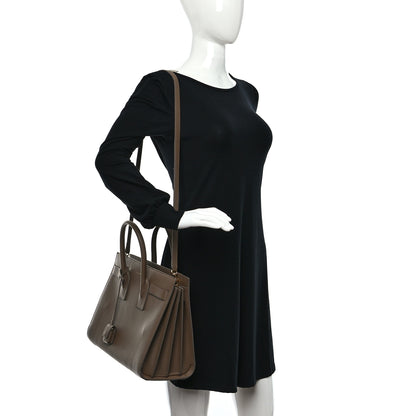 Saint Laurent Grained Calfskin Small Sac De Jour Taupe 2 of 13
