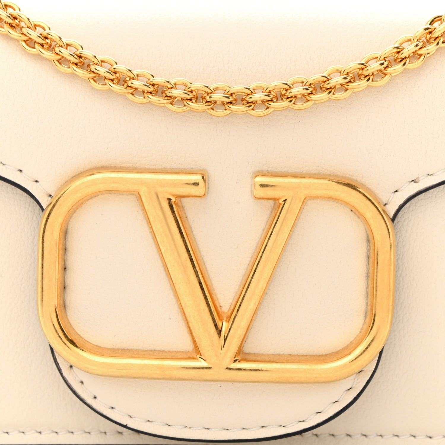 Valentino Garavani Calfskin Vlogo Micro Loco Shoulder Bag Light Ivory 8 of 10