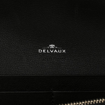 Delvaux Calfskin Lizard Long Madame Polo Clutch Black 7 of 9