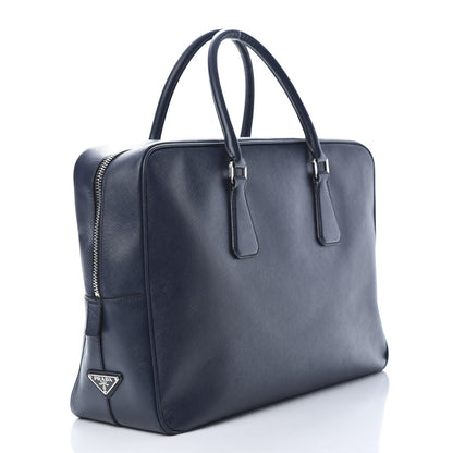 Prada Saffiano Travel Briefcase Baltico 3 of 15