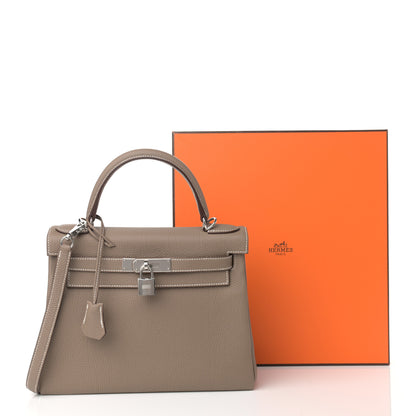 Hermes Togo Kelly Retourne 28 Etoupe 11 of 11