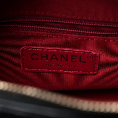 Chanel Aged Calfskin Quilted Small Gabrielle Logo Hobo Black 6 of 10