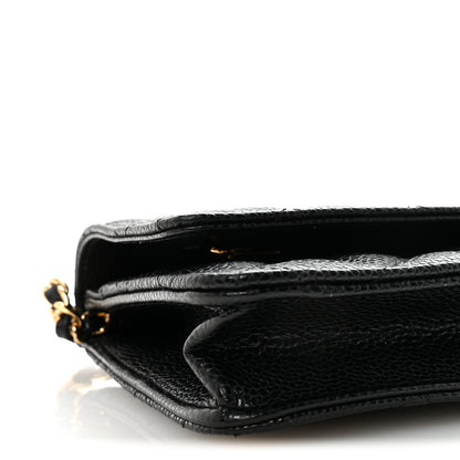 Chanel Caviar Quilted Wallet on Chain WOC Black 10 of 12