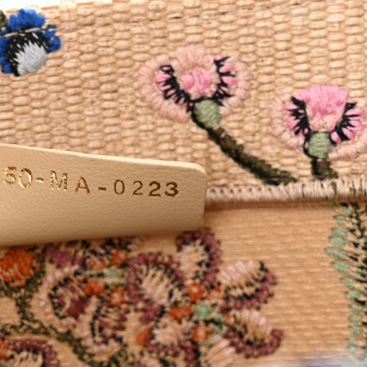 Christian Dior Raffia Embroidered Petites Fleurs Medium Book Tote Natural 7 of 12