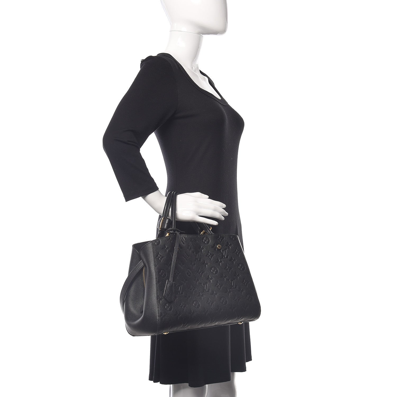 Louis Vuitton Empreinte Montaigne MM Black 2 of 14