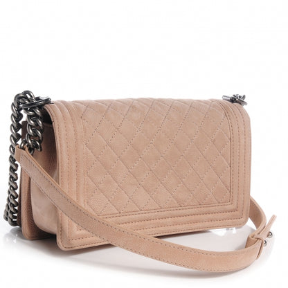Chanel Iridescent Caviar Medium Boy Flap Beige 3 of 7