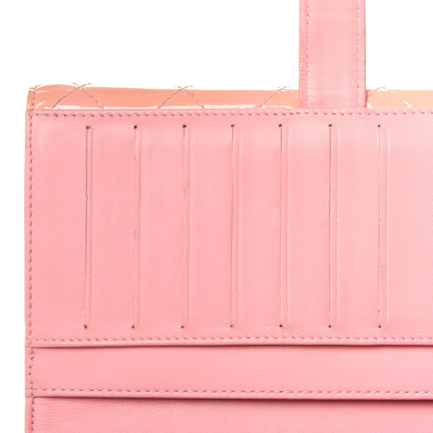 Chanel Patent Calfskin Quilted Flap Wallet Pink 14 of 14
