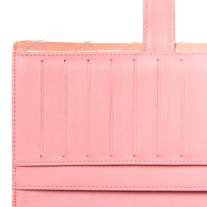 Chanel Patent Calfskin Quilted Flap Wallet Pink 14 of 14