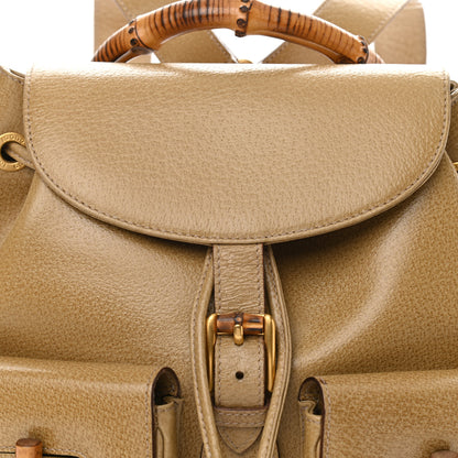 Gucci Calfskin Bamboo Backpack Beige 7 of 14