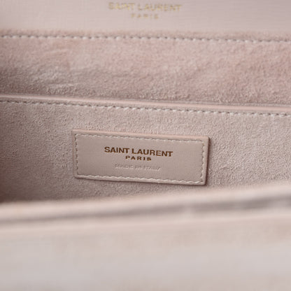 Saint Laurent Smooth Calfskin Suede Medium Bellechasse Bag Marble Pink 8 of 9