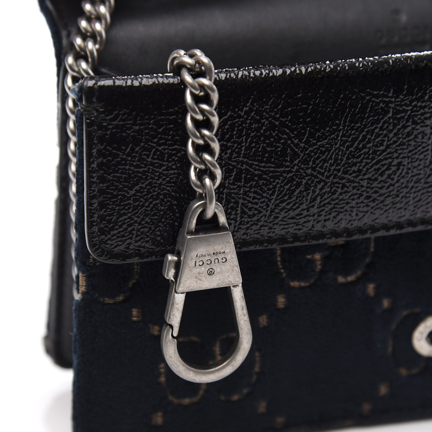 Velvet GG Monogram Super Mini Dionysus Shoulder Bag Blue Beige Black