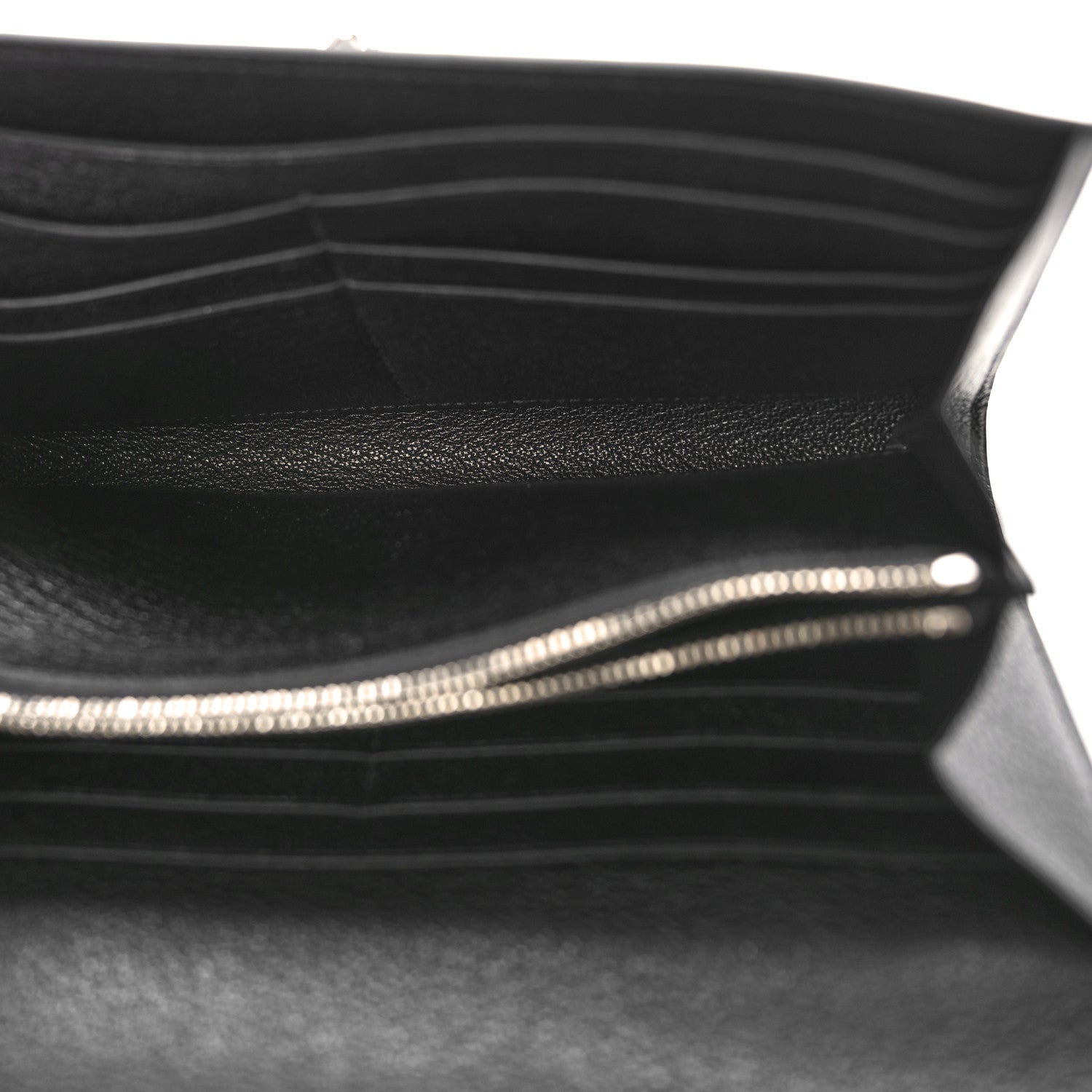 Hermes Chevre Mysore Kelly Longue Wallet Black 5 of 8