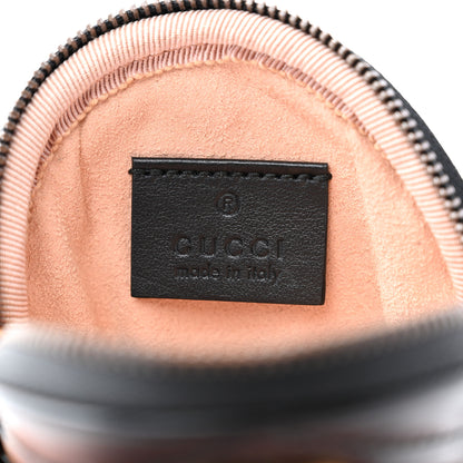 Gucci Calfskin Matelasse GG Marmont Round Coin Purse Black 6 of 9