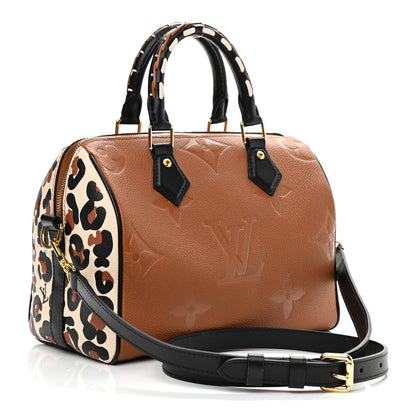 Louis Vuitton Empreinte Monogram Giant Wild At Heart Speedy Bandouliere 25 Caramel 3 of 9