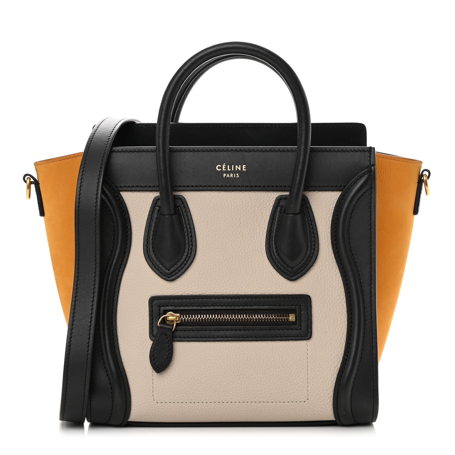 Celine Baby Grained Calfskin Nubuck Nano Tri-Color Luggage Desert 1 of 13