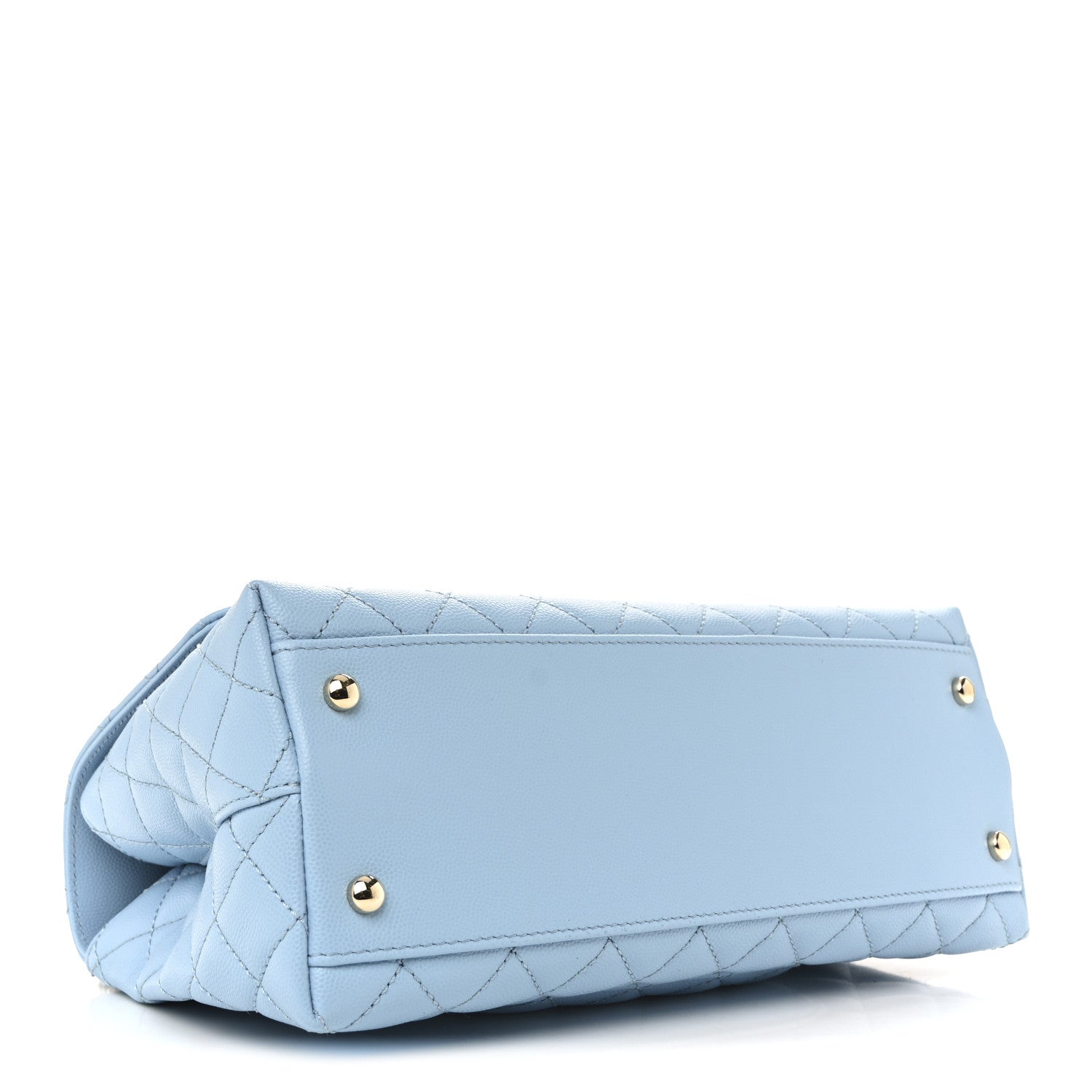 Chanel Caviar Quilted Small Coco Chain Handle Flap Light Blue