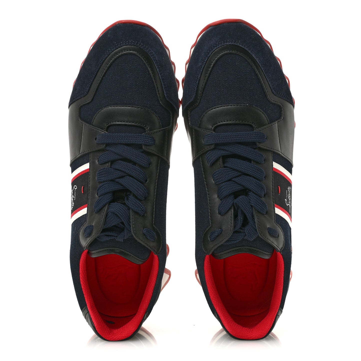 Calfskin Canvas Suede Olona Double Mens Nastroshark Sneakers 44 Navy