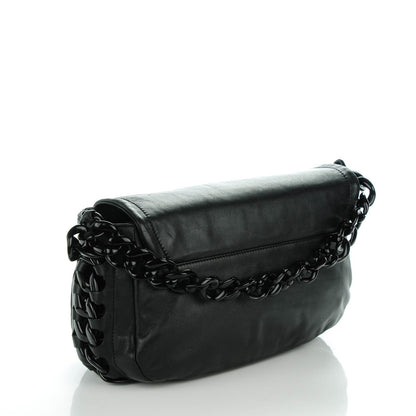 Chanel Calfskin Modern Chain Rhodoid Flap Black 3 of 7