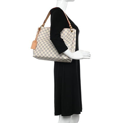 Louis Vuitton Damier Azur Graceful PM Rose Ballerine 2 of 9
