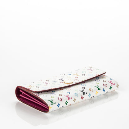Louis Vuitton Monogram Multicolor Sarah Wallet White Eglantine 4 of 8
