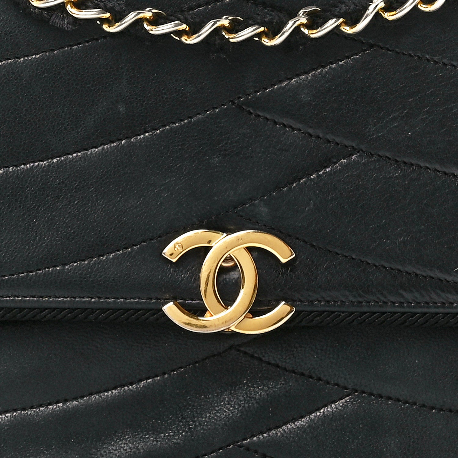 Chanel Lambskin Wavy Quilted Single Flap Black 9 of 13
