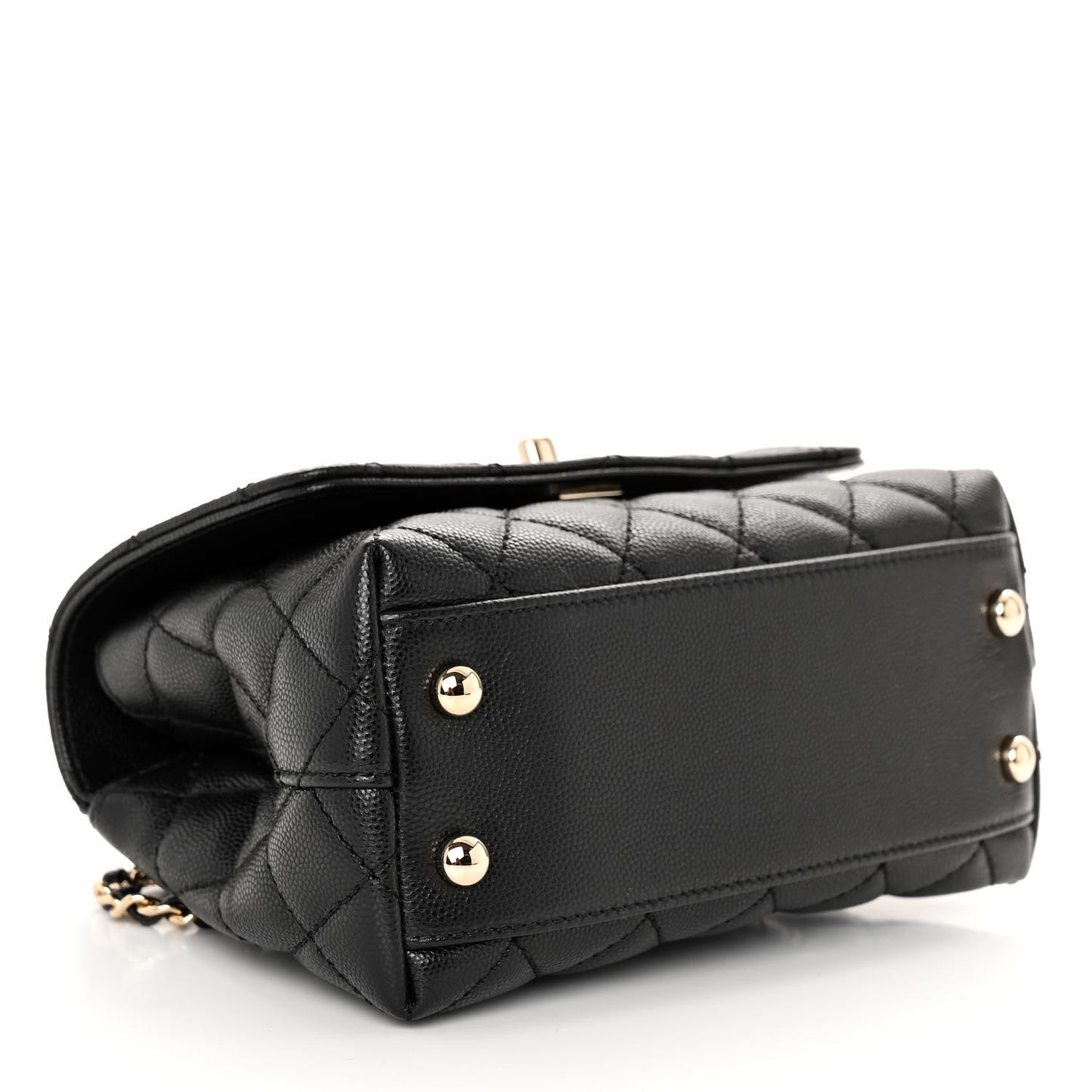 Caviar Quilted Extra Mini Coco Handle Flap Black