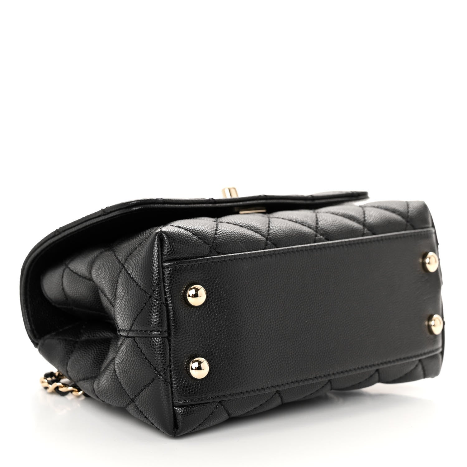 Chanel Caviar Quilted Extra Mini Coco Handle Flap Black 4 of 11