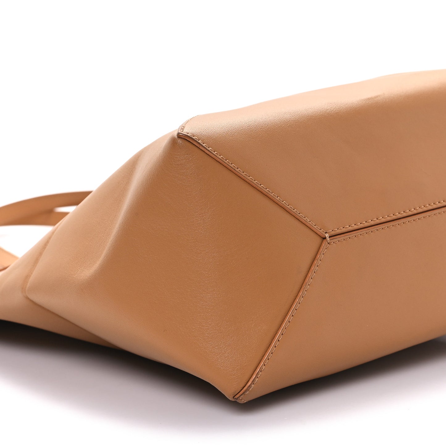 Shiny Calfskin Medium Puzzle Fold Tote Warm Desert