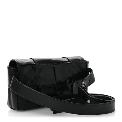 Bottega Veneta Paper Calfskin Maxi Intreccio The Belt Cassette Bag Black 3 of 12
