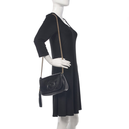 Gucci Patent Medium Soho Flap Crossbody Black 2 of 11