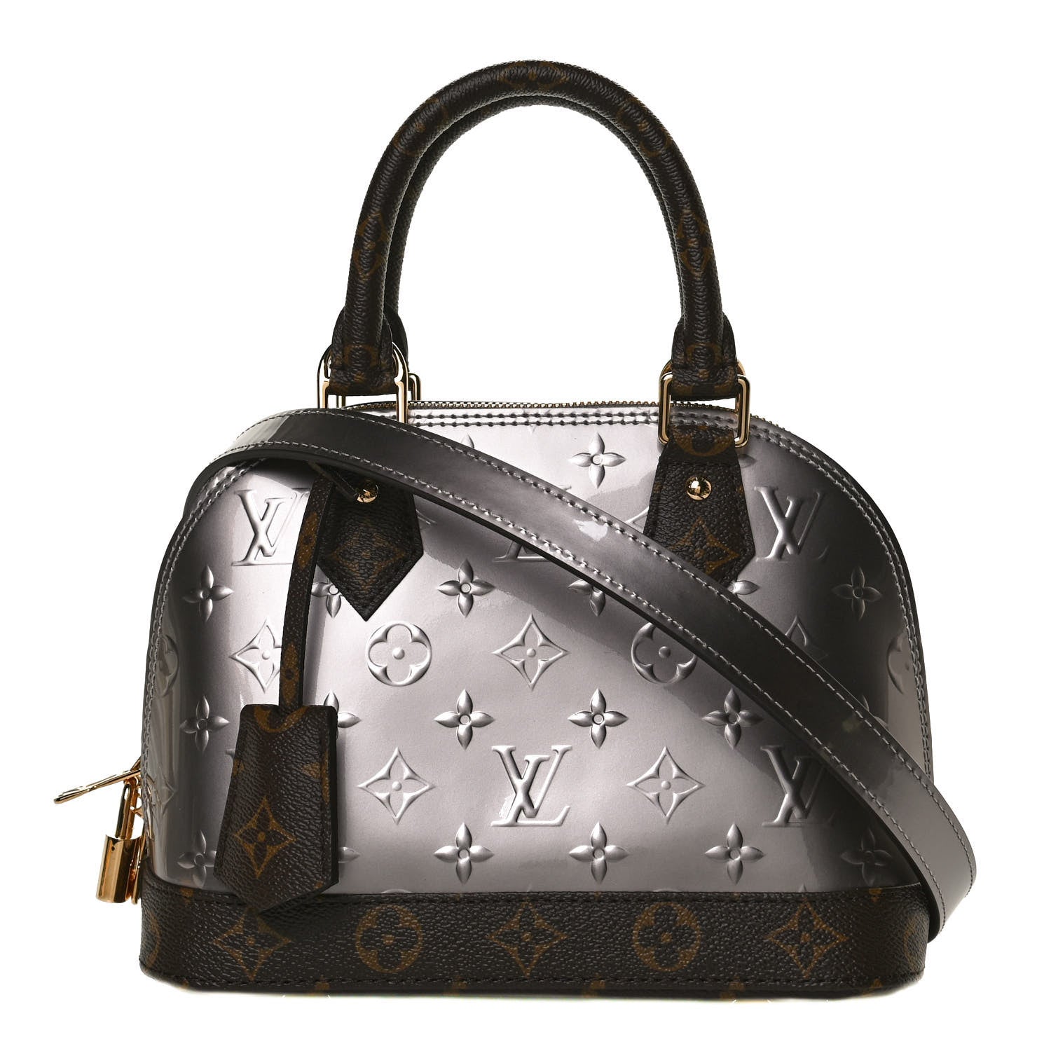 Louis Vuitton Vernis Monogram Alma BB Taupe Metallise 1 of 10