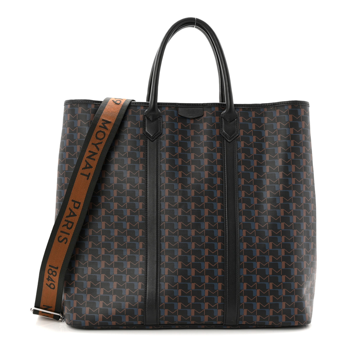 Moynat Toile Cabas 48H Maxi Monogram Black Blue 1 of 10