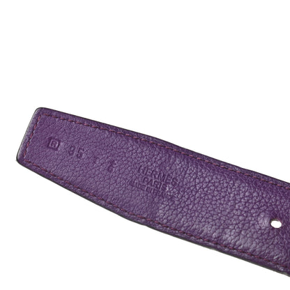Hermes Box Togo 24mm Belt Strap 95 Violet Raisin 3 of 6