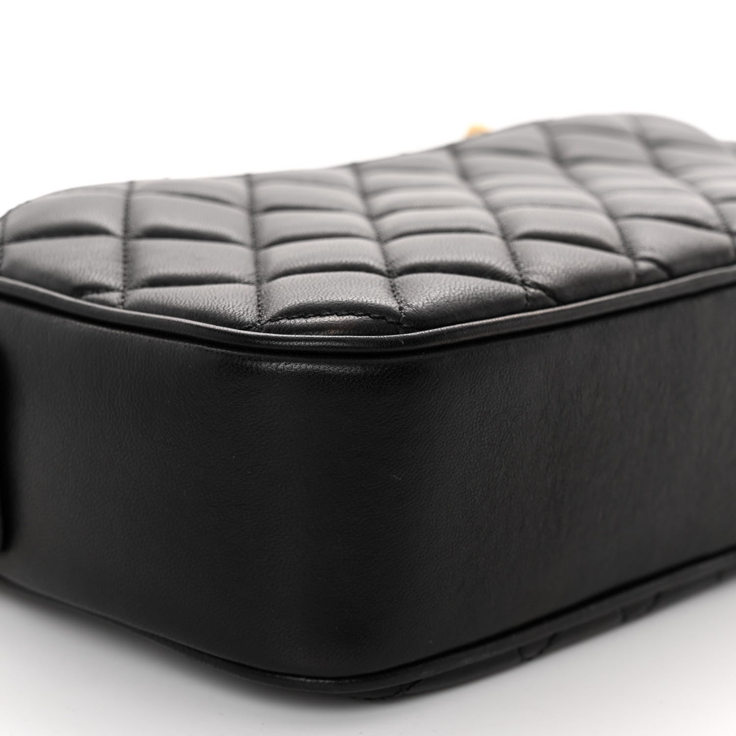 Chanel Lambskin Quilted Medium CC Crown Camera Case Black 8 of 9