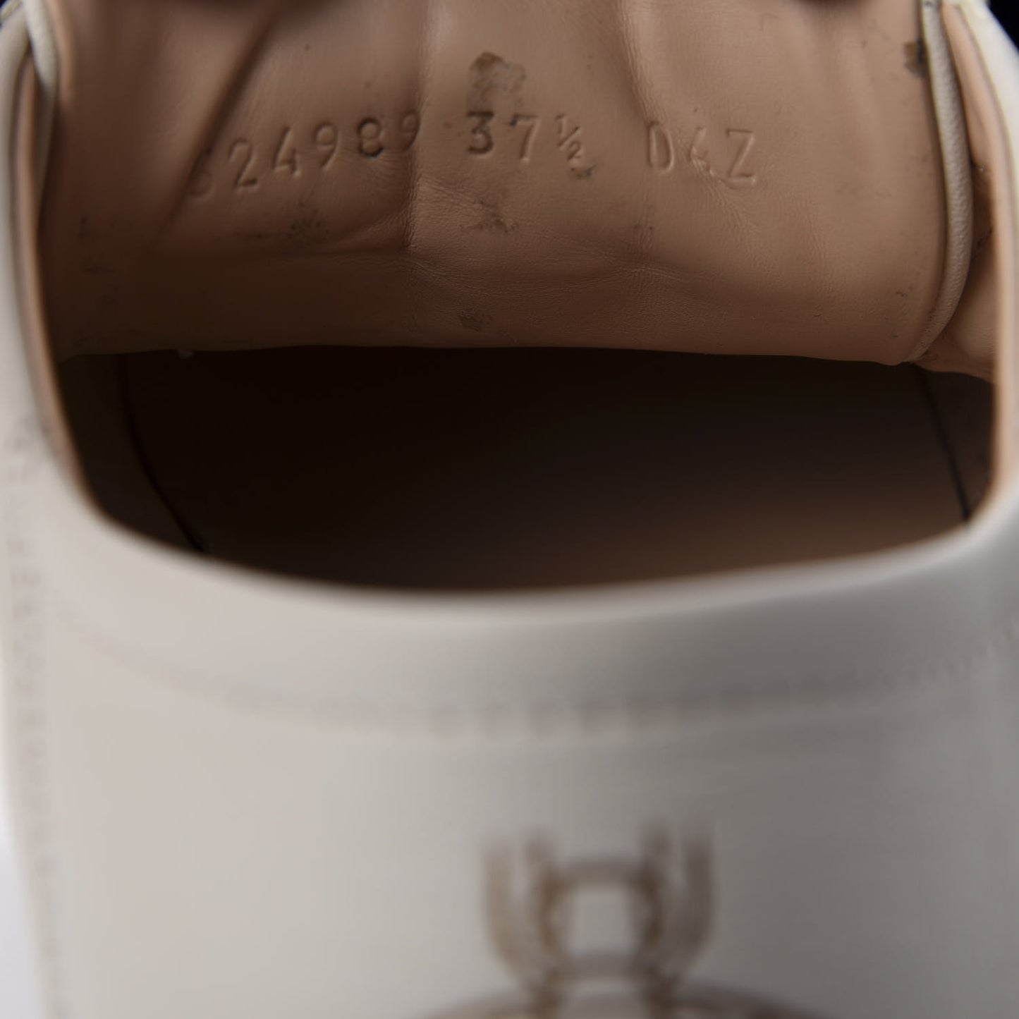 Calfskin Velvet Womens Bow Ace Sneakers 37.5 White