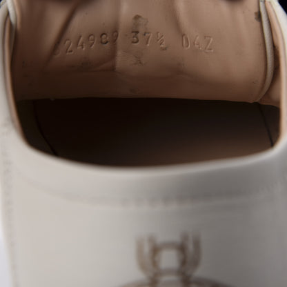Gucci Calfskin Velvet Womens Bow Ace Sneakers 37.5 White 8 of 14